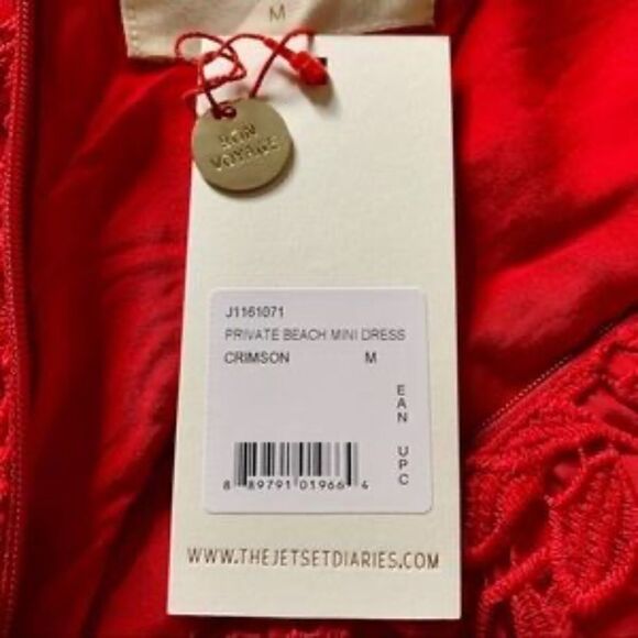 ❤️ NWT! The Jetset Diaries Private Beach Mini Red Dress - Picture 7 of 7